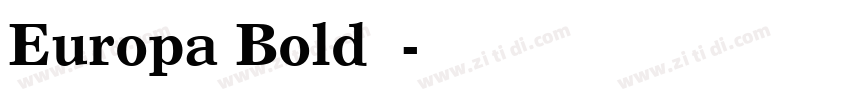 Europa Bold字体字体转换